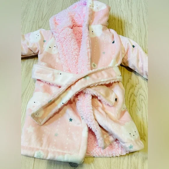 Cozy Pink Polyester Baby Robe - Picture 2 of 4